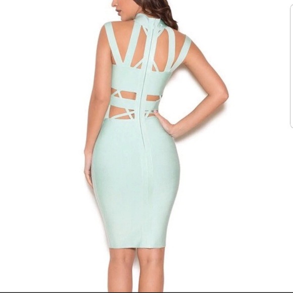 Sexy Mint Green Strappy Dress - Picture 2 of 6